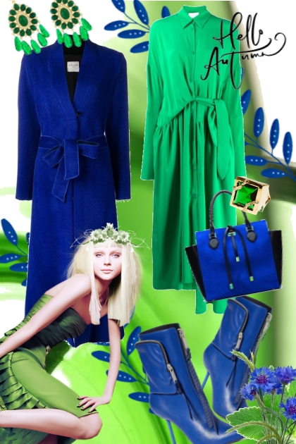Blue and green november- Fashion set