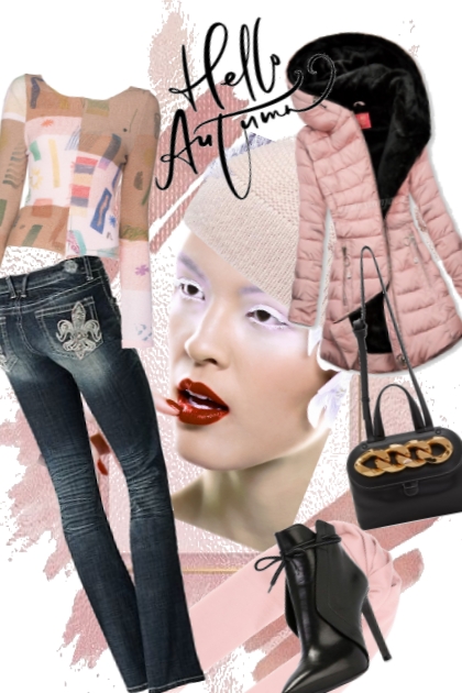 Jeans og rosa- Fashion set