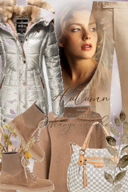 Silver and beige- Fashion set