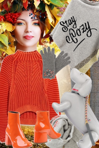 Orange and grey - Fashion set