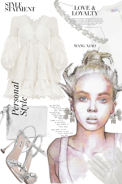 White dress in the winter- Fashion set