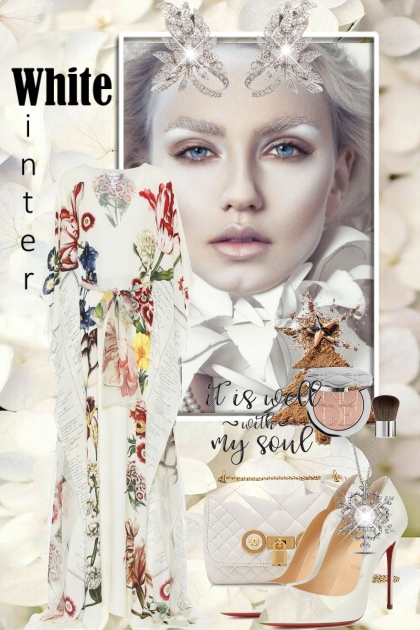 White with flowers- Fashion set