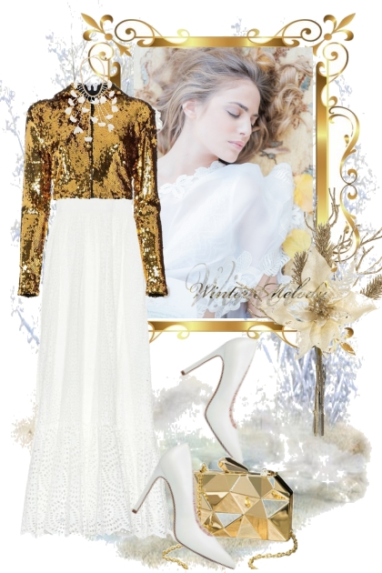 White and gold- Combinazione di moda
