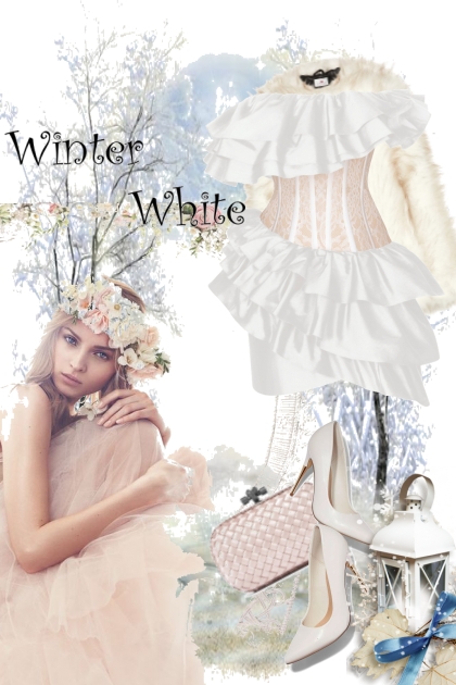 Hvit/rosa kjole - Modna kombinacija