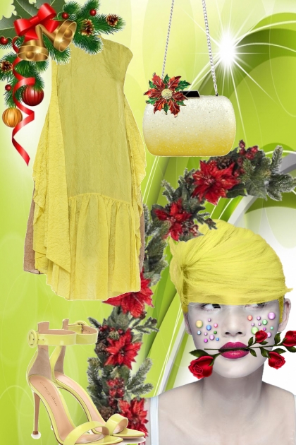 Yellow dress- Modna kombinacija