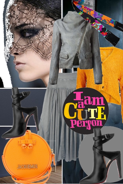 Grey and orange- Combinazione di moda