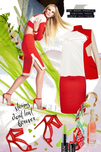 Red/white - combinação de moda