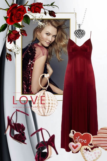 Red dress 3-2- combinação de moda