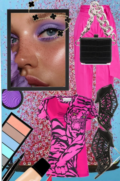 Pink and black 7- Модное сочетание