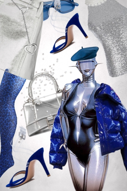 Silver and blue 10- combinação de moda