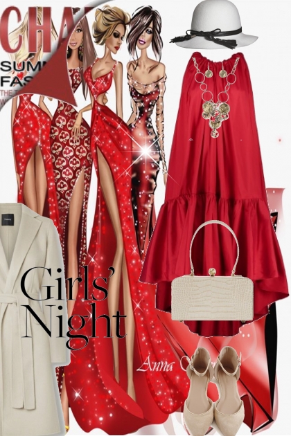 Red dress 17-2- Fashion set