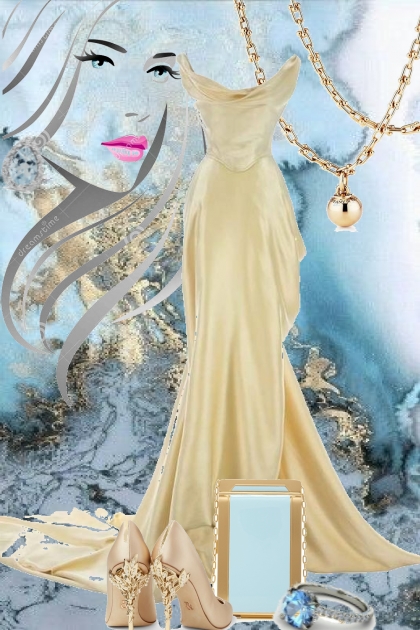 Golden gown- Fashion set