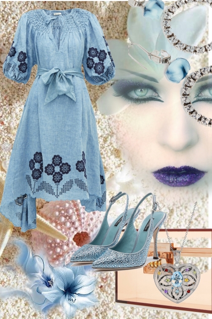 Blue dress 20/2- Combinaciónde moda
