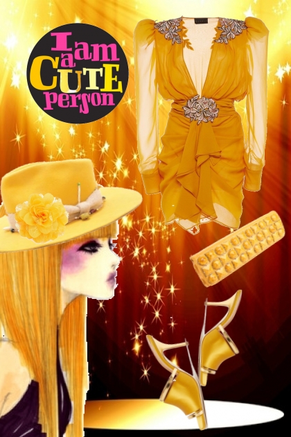 Yellow dress 21-2- combinação de moda