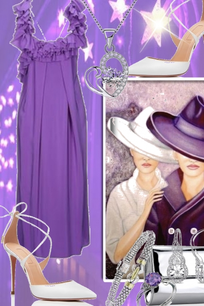 Purple dress 27-2- Modekombination