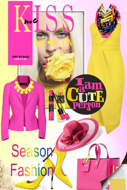 Yellow/pink- combinação de moda