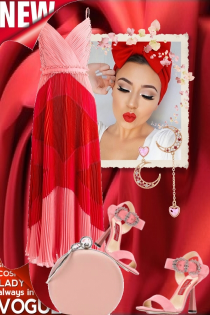 Pink and red 3-3- Fashion set