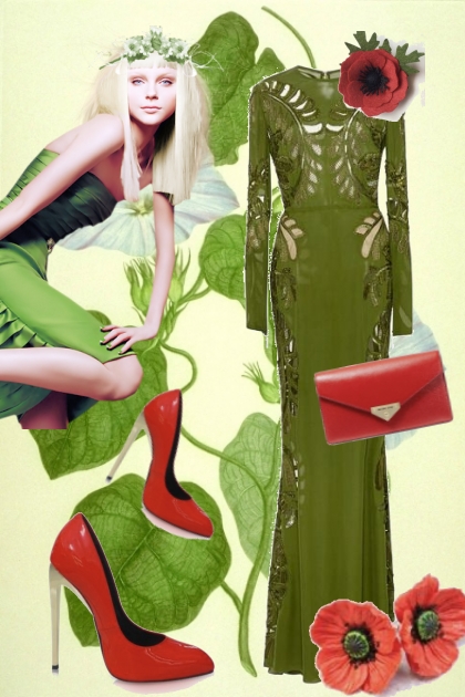 Red and green - Fashion set