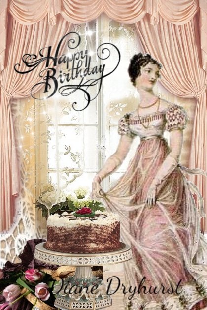 Happy Birthday Diane Dryhurst- combinação de moda
