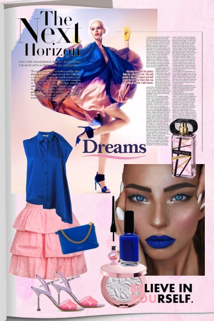 Blue-pink- Combinazione di moda