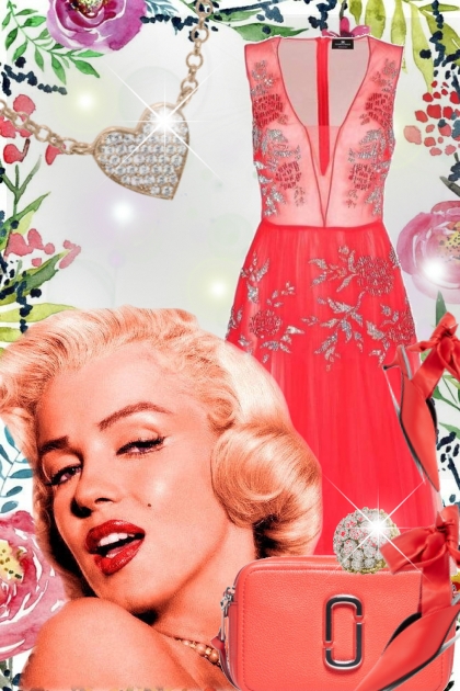 Aprikosfarget kjole 12- Modekombination