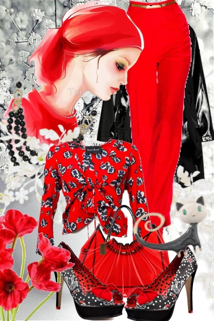 Red and black 14-3- Combinaciónde moda