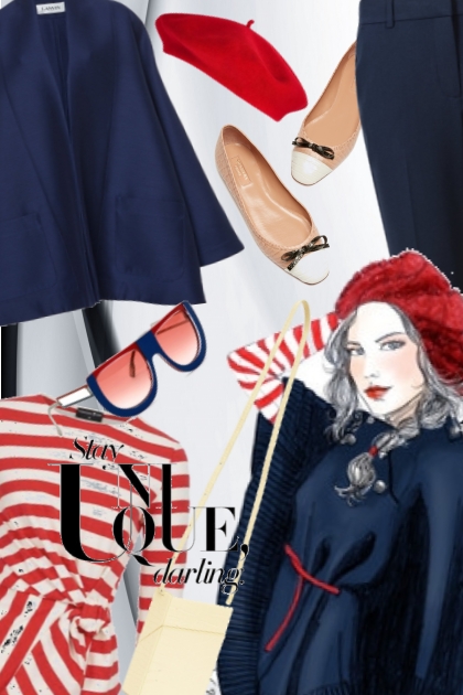 Rødt,hvitt og blått- Combinazione di moda