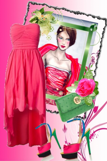 Pink and green 20- Модное сочетание