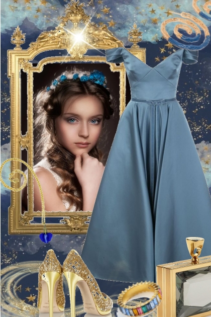 Blue dress 21-3- Fashion set