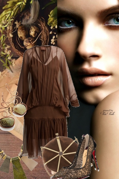 Brown dress 24- Modekombination
