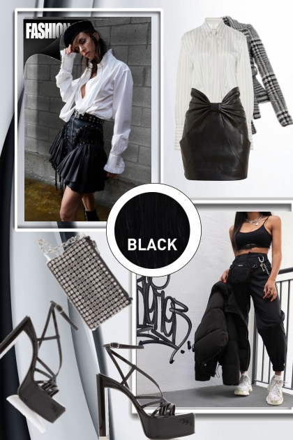 Black and white 28- combinação de moda