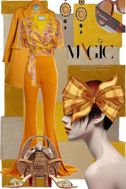 Orange and yellow 3-4- Fashion set