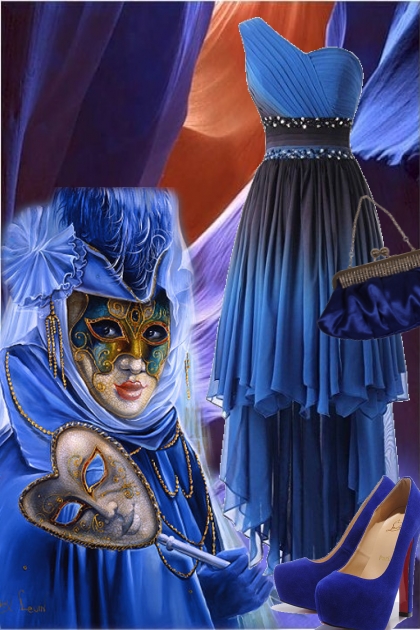 Blue gown 6- Modna kombinacija