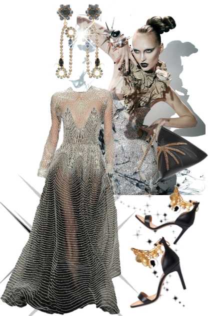 Silver dress 7- combinação de moda