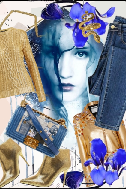 Denim and gold 10-4