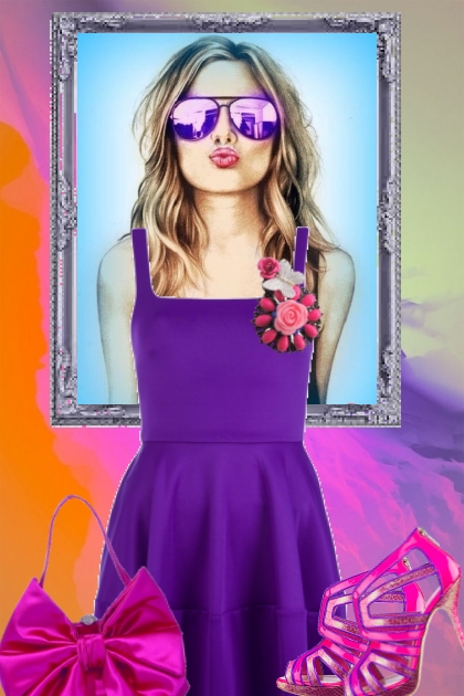 Purple dress 17- Fashion set