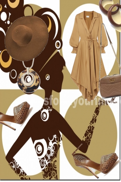 Lys brun kjole 17- Fashion set