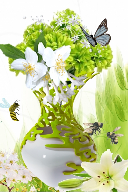 Grønn vase- Combinazione di moda