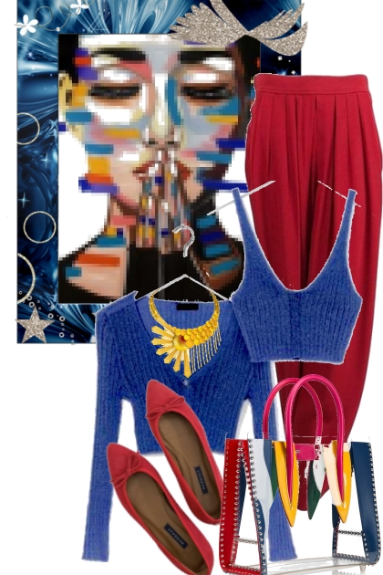 Blue/red- Fashion set