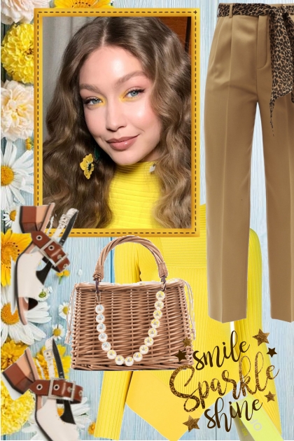 Brun og gul- Modekombination
