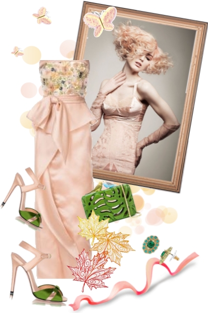Lys rosa sid kjole - Fashion set