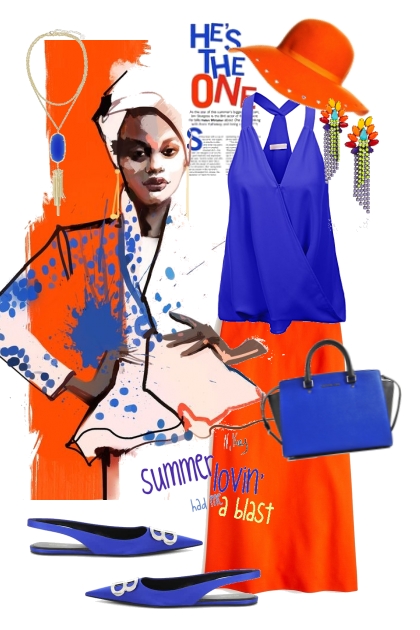 Blue and orange 25-5- Fashion set