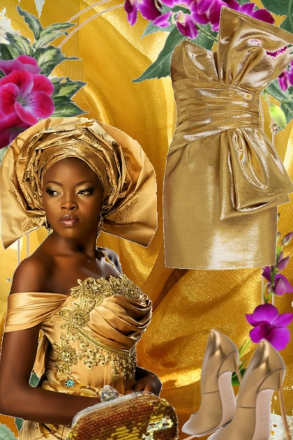 Gold dress 29- Modna kombinacija