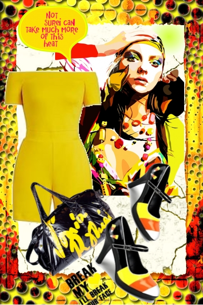 Yellow romper- Combinazione di moda