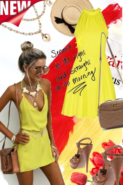 Yellow dress 5-6- Combinaciónde moda