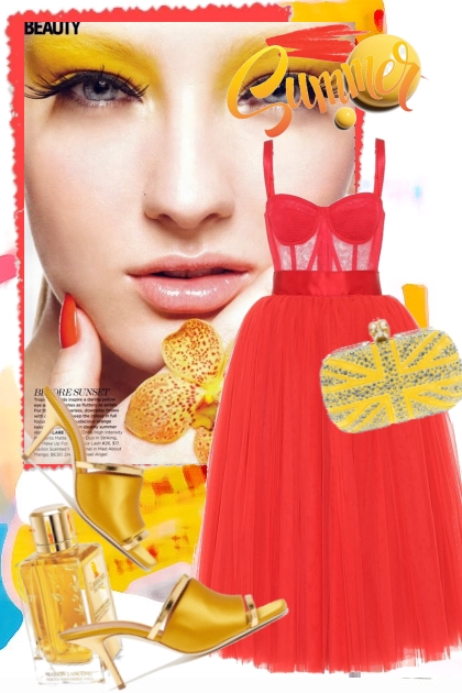 Red dress 5-6- Fashion set