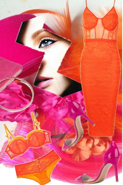 Oransje og lilla antrekk - Modna kombinacija