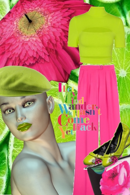 Rosa og grønt antrekk- Модное сочетание