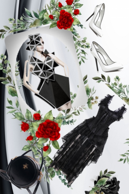 Black dress 11-6- Modna kombinacija