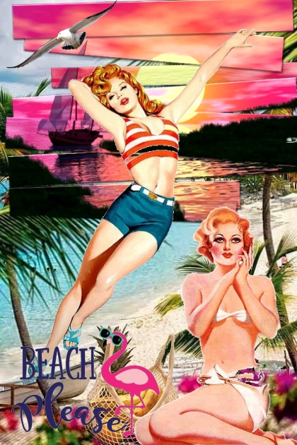 Jenter på stranda 